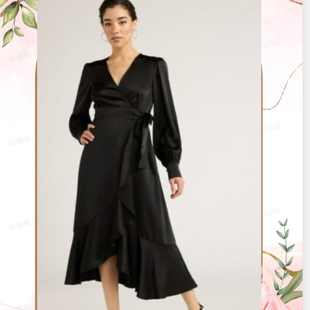 Sofia Faux Wrap Ruff